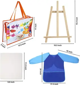 Commercio all'ingrosso della fabbrica di arte pittura forniture 48 pz fai da te arti e mestieri Set per bambini disegno creativo materiale pacchetto con cavalletto