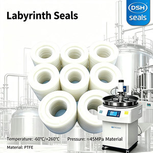 Anneau d'étanchéité <span class=keywords><strong>labyrinthe</strong></span> en PTFE haute précision pour centrifugeuse biopharmaceutique, équipement de traitement GMP pour bioréacteur et fermenteur - Product Image 2