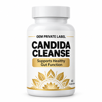 Compléments alimentaires à base de plantes en capsules personnalisées pour la purification de la Candida, avec feuille d'origan pour adultes, soutien OEM ODM pour la santé intestinale et du côlon, 60 gélules