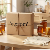 Boîte d'expédition en carton ondulé kraft avec logo imprimé personnalisé pour l'emballage du miel
