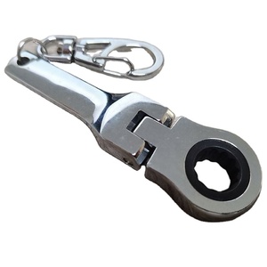 High Quality 10mm Flexible Ratchet Wrench <b>Keychain</b> <b>Custom</b> Laser Logo Ratcheting Metal Car Keychains for Promotion Gift - Product Image 4