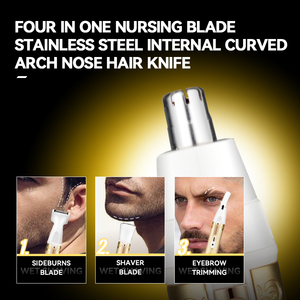 KEMEI Km-132 capelli <span class=keywords><strong>per</strong></span> <span class=keywords><strong>naso</strong></span> Trimmer 4 in 1 multifunzione ricaricabile <span class=keywords><strong>per</strong></span> <span class=keywords><strong>naso</strong></span> <span class=keywords><strong>e</strong></span> orecchio Set Design moderno Unisex piccolo rasoio - Product Image 2