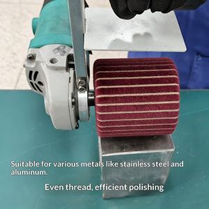 <span class=keywords><strong>Brosse</strong></span> à lamelles abrasive en nylon non tissé <span class=keywords><strong>pour</strong></span> le polissage et le meulage des surfaces métalliques et en acier inoxydable - Product Image 6