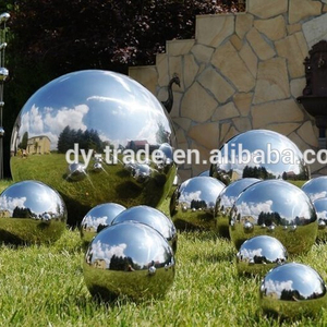 Bola de acero inoxidable hueca grande, Bola de polaina cromada para jardín - Product Image 3