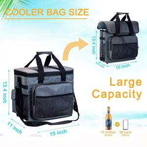 Réfrigérateur de refroidisseur de voiture Portable 12V pour voyages en voiture grande capacité refroidisseur de vin électronique thermique sac enfichable imprimé pour voyage - Product Image 5
