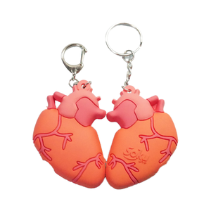 Thiết kế tối giản hình trái tim PVC cao su Keychain quảng <span class=keywords><strong>c</strong></span>áo mở chai và Ampoule Cutter phụ kiện - Product Image 3