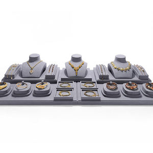 ชุดขายส่งชั้นวางโชว์เครื่องประดับสำหรับต่างหู แหวน สร้อยคอ พร้อมถาดวางโชว์บนเคาน์เตอร์ อุปกรณ์ประกอบฉากเครื่องประดับ - Product Image 2