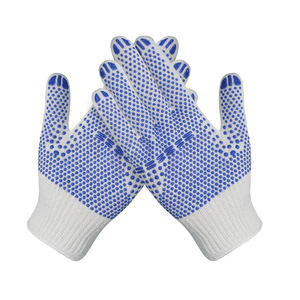 Más de 15 años Fabricante de fábrica Suministro de guantes de trabajo de protección de PVC de un solo lado Punto Blanco Construcción Agarre Guantes de algodón Seguridad - Product Image 2