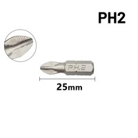 Set Bit Obeng Impact Baja S2 25mm LXD OEM PH/PZ Anti-Slip Magnetik Hex Shank Aksesoris Perkakas Listrik Tugas Berat