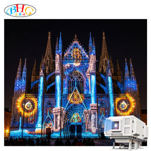 Projection d'éclairage d'événements dynamiques, mapping 3D, publicité sur façade, spectacle de projection immersive pour la promotion des centres commerciaux - Product Image 1