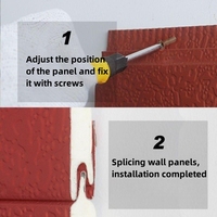 Panneaux muraux sandwich en mousse de polyuréthane pour décoration extérieure, bardage métallique composite pour rénovation de maison