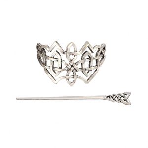 Épingle à cheveux vintage nordique avec nœud celtique Viking, accessoire en alliage pour femmes et hommes, bijou scandinave simple et tendance, cadeaux de fête - Product Image 6