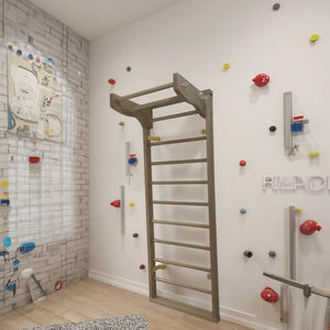 Altalene giocattolo imposta il centro commerciale della scuola al coperto parco giochi in legno struttura di arrampicata con parete ginnica per la ginnastica di arrampicata - Product Image 1