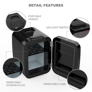 Mini-réfrigérateur portable de luxe compact 4L avec éclairage LED 6 points, commande tactile, alimentation 12V DC / 220V AC – Nouveau modèle très demandé - Product Image 2