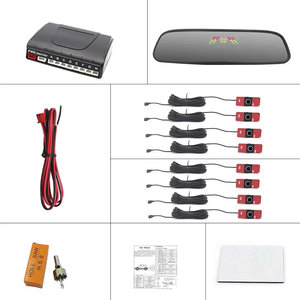 Kit de <span class=keywords><strong>8</strong></span> Sensores de Aparcamiento para Coche con Pantalla LED, Monitor de Espejo Retrovisor, Sistema de Radar de Reversa Ultrasónico Impermeable con Alarma Sonora - Product Image 6