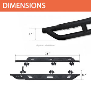 Pasos laterales atornillados para <span class=keywords><strong>Ford</strong></span> <span class=keywords><strong>Bronco</strong></span> 2021-2025, estribos de 4 puertas, acero resistente, resistente - Product Image 2