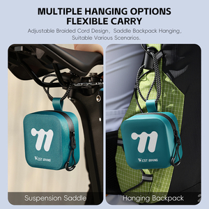 WEST BIKING Sac de <span class=keywords><strong>Selle</strong></span> de Vélo Mini Réfléchissant 0.2L, Sac Arrière Compact et Portable pour <span class=keywords><strong>VTT</strong></span> et Vélo de Route, Accessoires - Product Image 4