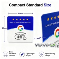 Carte NFC Google Review de 12 cm en acrylique, à programmer, NFC213, pour les commentaires des entreprises