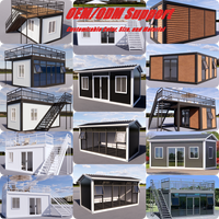 Maisons conteneurs modernes préfabriquées en acier isolé de 20 et 40 pieds pour appartements, maisons plates et bureaux – Conception modulaire à construction rapide – Chine