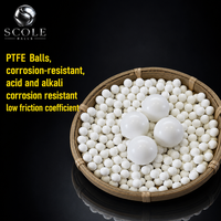 Bola PTFE Presisi Tinggi 0.6mm - 150mm 10mm Bola Gasket Plastik Keras PTFE Padat untuk Slide