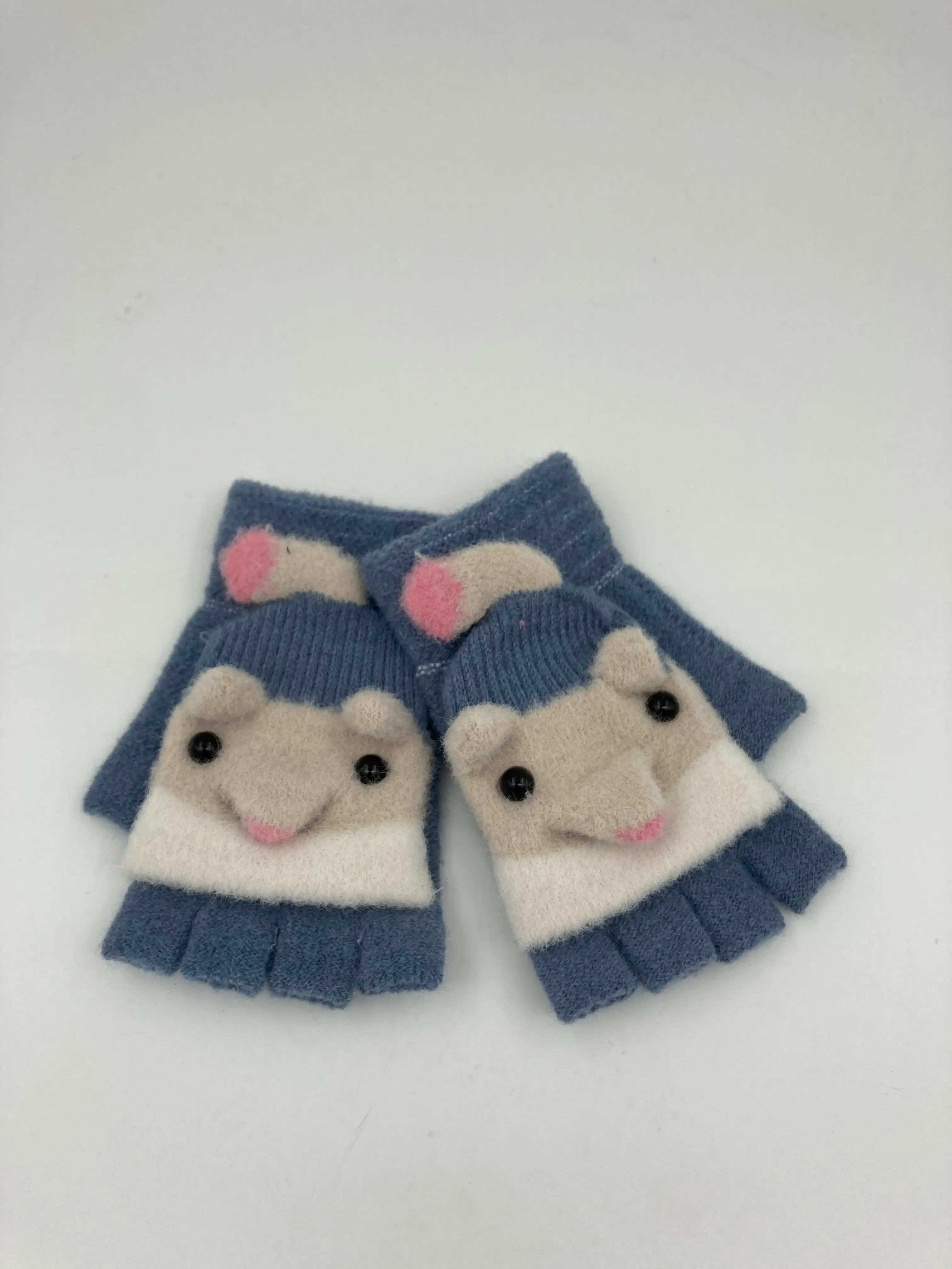 Hot Selling Warm Christmas Kids Winter Gloves Elementary School Knit Cute Gloves