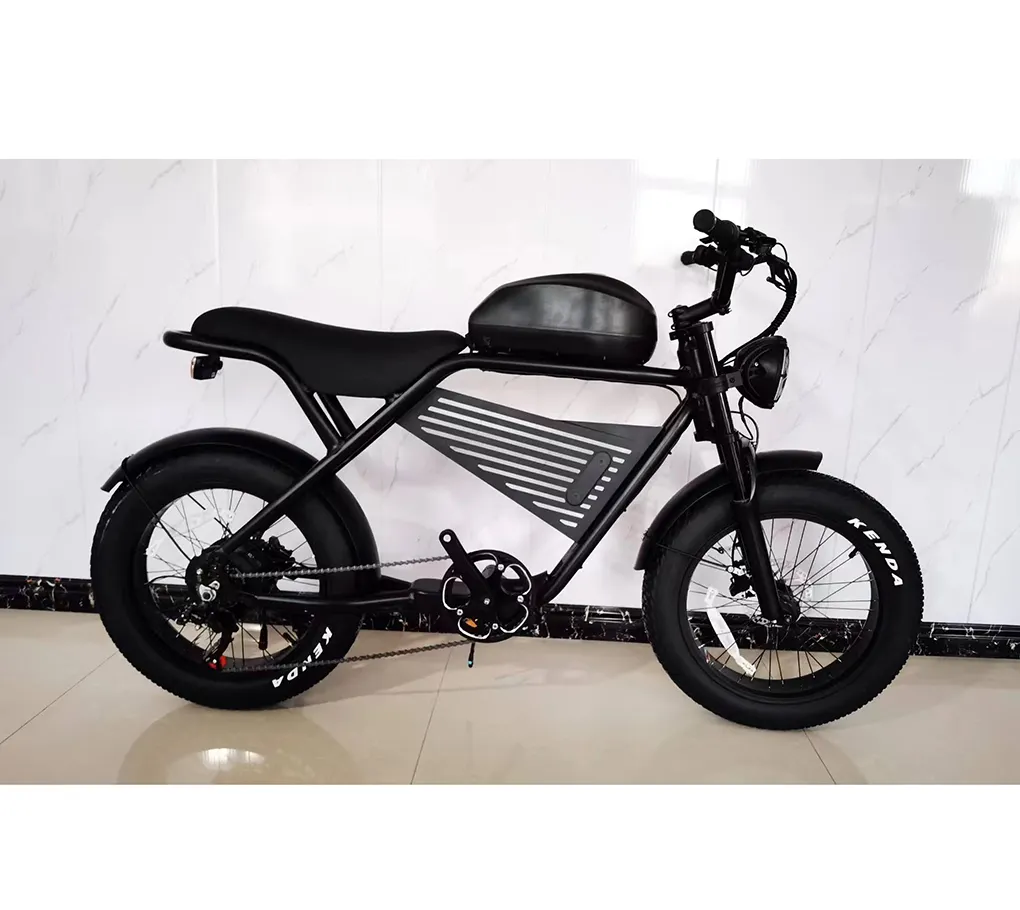 2023 new design Super FKS 48V powerful electric city bicycle 20inch fat tires urban e-bike beach cruiser bike for sale