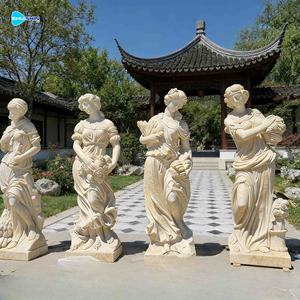 Estatuas de mármol blanco de las cuatro estaciones, estilo griego, para decoración de jardín. - Product Image 5