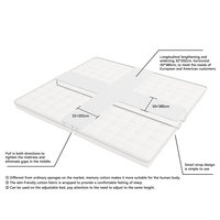 Kit de conversion de lit double en lit king size en mousse à mémoire de forme de haute qualité avec housse amovible et lavable pour usage hôtelier