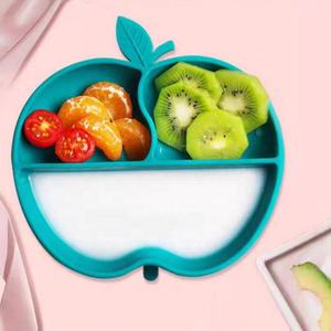Plato de silicona para bebé con ventosa, plato de alimentación dividido de silicona, vajilla de silicona de grado alimenticio para el hogar, venta al por mayor - Product Image 5