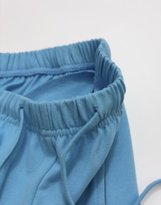 <span class=keywords><strong>Pantaloni</strong></span> larghi casual da donna di colore <span class=keywords><strong>blu</strong></span>, design con cintura elastica, stile sportivo, <span class=keywords><strong>pantaloni</strong></span> semplici ed <span class=keywords><strong>eleganti</strong></span> - Product Image 4