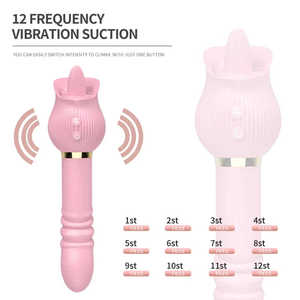 Couples Gift Rose-Themed Magic Insertable Vibrator Anal/<strong>Vaginal</strong> Female Intimate Simulation <strong>Toy</strong> - Product Image 1