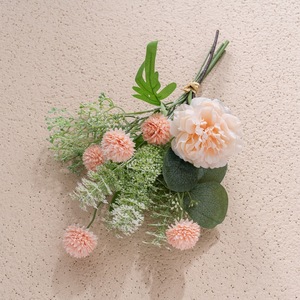 Asuka Fleurs Artificielles Murales Décoration Mariage Maison Bouquet à Main CF01114 Tissu Plastique Tressé - Product Image 3