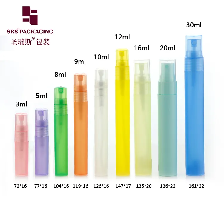 5-30ml plastic Mist Mini Spray Bottles Atomizer Pumps for Perfume refillable bottles