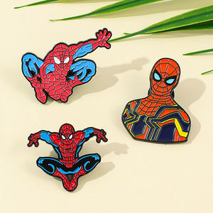 Broche personnalisée en métal de héros Marvel Spider-Man Deadpooled Iron Man, badge de <span class=keywords><strong>dessin</strong></span> animé anime, épingle à revers en émail personnalisée - Product Image 5