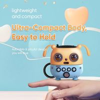 Speaker Mini Profesional Cool Dog IP65 Tahan Air, Speaker Nirkabel Portabel dengan Bass Mendalam untuk Hadiah Kreatif Luar Ruangan