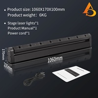 AICPOSE RGB 8 Yeux Laser Mobiles DMX512 Barre de Lumière Laser Scénique à Tête Mobile