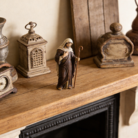 Statue religieuse de Jésus Pasteur en résine, figurine chrétienne avec bâton pour l'église, cadeau sacré catholique pour la décoration de Noël et de Pâques