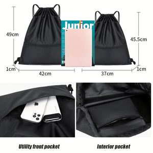 Wholesale Custom Polyester Shopping Drawstring <b>Bag</b> With Logo Promotional Nylon Carry Draw <b>String</b> Gym <b>Bag</b> Sports Backpack <b>Bag</b> - Product Image 6