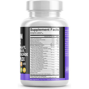 Oem Volwassen Supplement Magnesium Complex Capsule Met Glycinaat Citraat Malaat Oxide Tauraat Aspartaat Orotaat Zink & Koper - Product Image 2