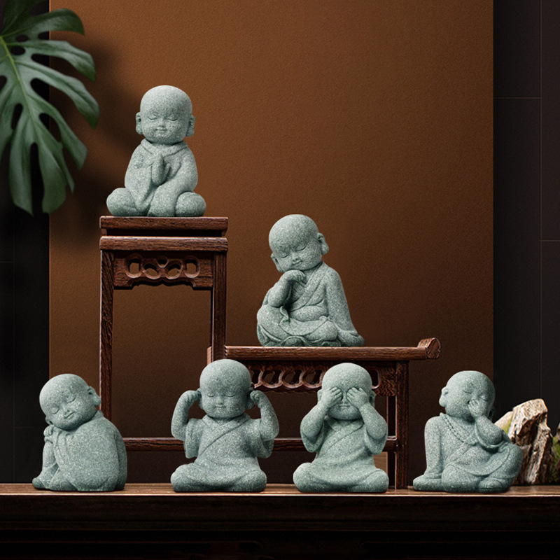Cute-Baby-Buddha-Statue-Monks-