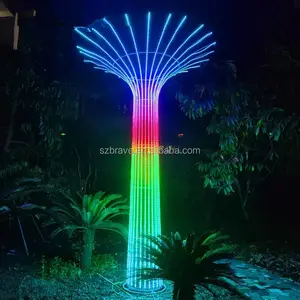 Outdoor Weihnachten dekorative Eisen rahmen Led Urlaub Dekoration Motiv Licht Led Street 3d beleuchtete Turm Skulptur Motiv Licht