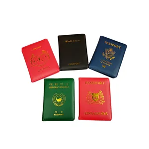 Capa para passaporte, embalagem personalizada eua, porta-passaporte para viagem, carteira de identificação e cartão