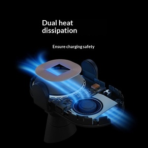 Support de téléphone de <span class=keywords><strong>voiture</strong></span> à charge rapide sans fil 30W, <span class=keywords><strong>chargeur</strong></span> à <span class=keywords><strong>induction</strong></span> rétractable haute vitesse - Product Image 5