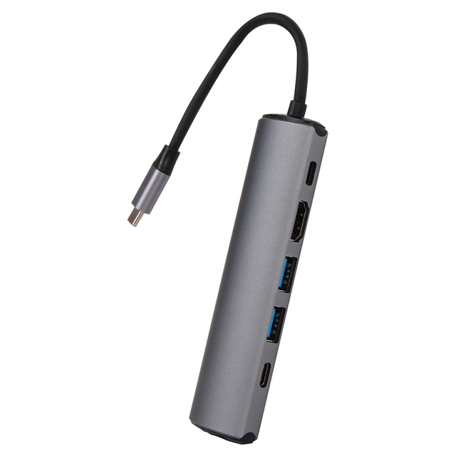 USB C Hub 6 Port Laptop Docking Station with 4K HDTV 1000Mbps RJ45 Adapter 10Gbps USB3.1 Splitter Type a Dock