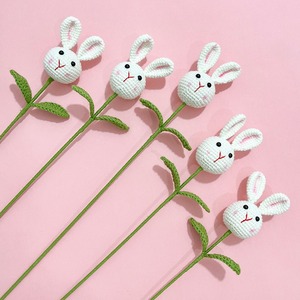 Nuevo ramo de conejos de peluche creativos, hechos a mano, producto terminado, regalo versátil para días festivos, para novia, mejor amiga - Product Image 2