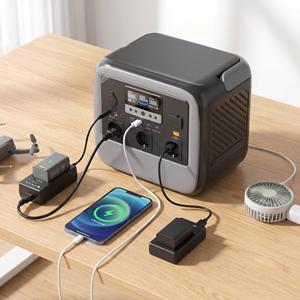 Centrale Électrique Portable 1200W, Générateur Solaire 256Wh-5120Wh à Onde Sinusoïdale Pure, pour la Maison, les Urgences et le Camping - Product Image 6