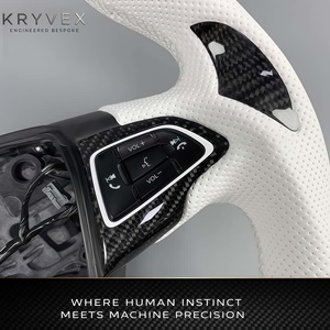 <span class=keywords><strong>Volante</strong></span> Deportivo Kryvex Personalizado de Fibra de Carbono y Cuero para Focus MK3 Hatchback 2015-2018 ST RS ST-Line - Product Image 2