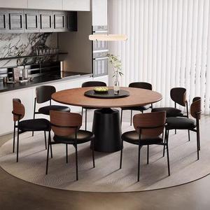 Solid Wood Round <b>Dining</b> <b>Table</b> With Rotatable <b>Top</b> For Home And Small Apartments - Product Image 1