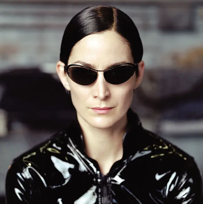 패션 멋진 독특한 모양 매트릭스 스타일 편광 선글라스 여성 초경량 금속 브랜드 디자인 태양 안경