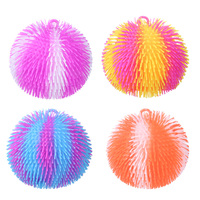 Nouveau design OEM Pastèque Puffer Ball TPR Light up Squishy Fluffy Bushy Ball Nouveauté Jouet Fidget Jouets pour enfants